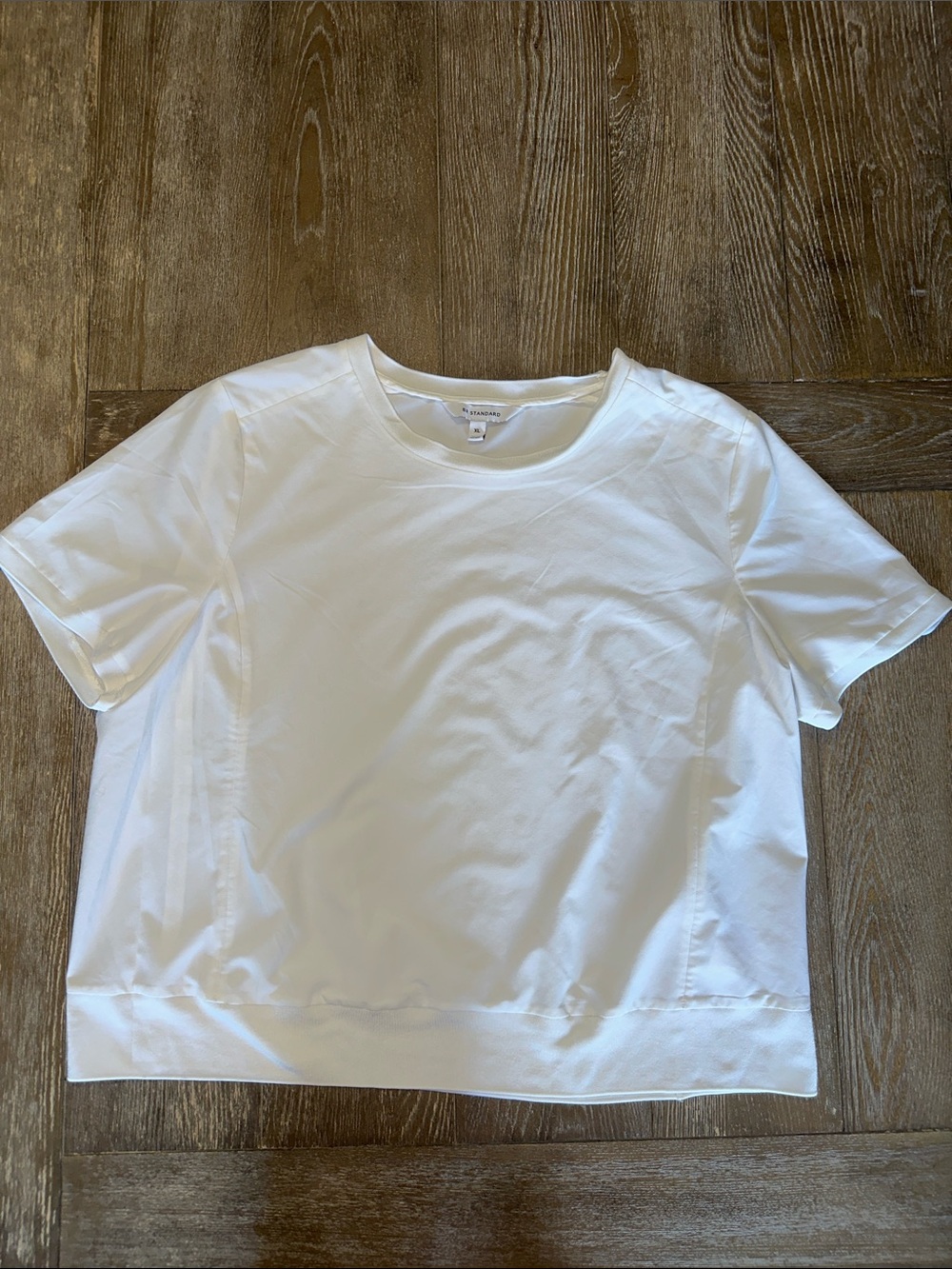 Banana Republic Factory White Crew Short Sleeve Tee Women’s XL Stretch T-Shirt
